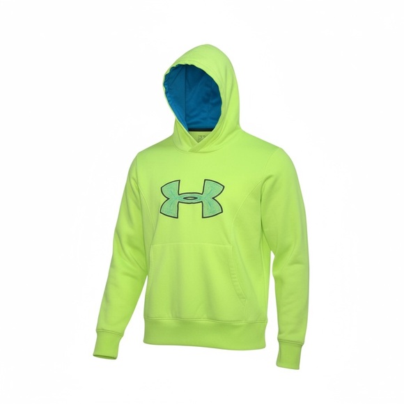 Green Color Cold Gear Hooded Sweatshirt
